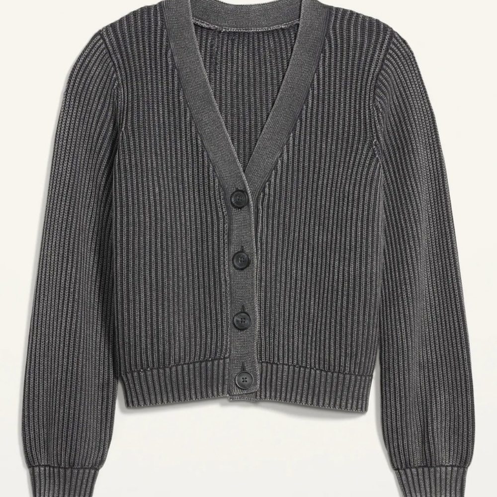 2X acid washed cardigan/sweater